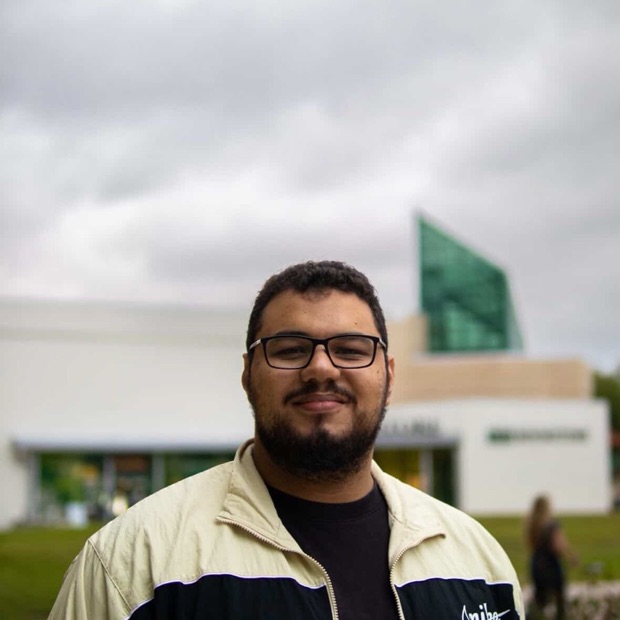 Hatem Elmougy on the USF campus